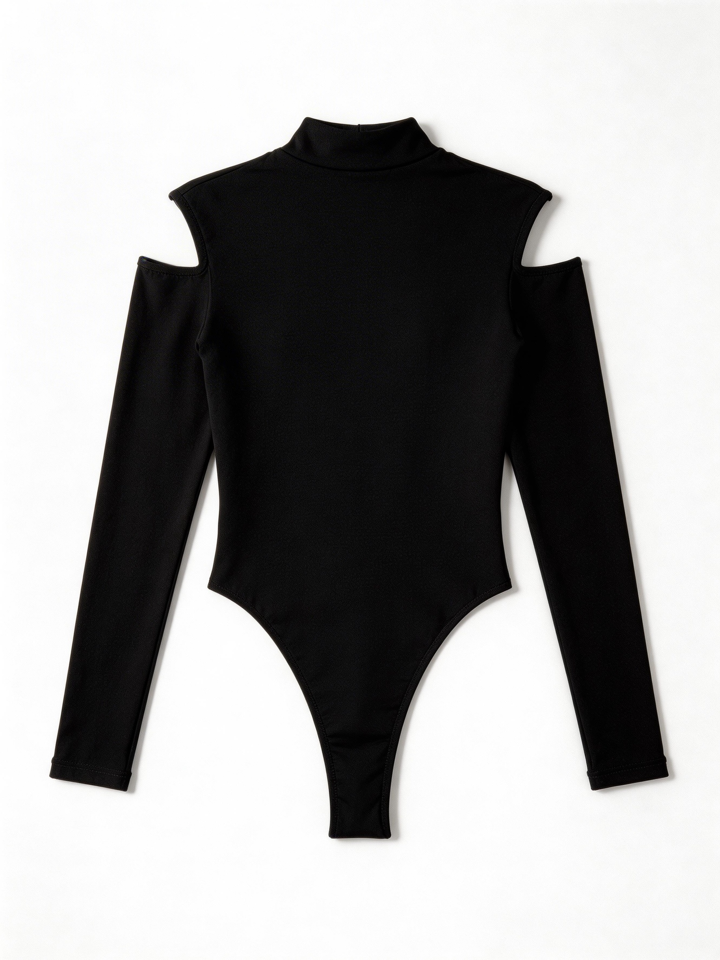 Sexy Hollow Out Off Shoulder Zipper Long Sleeve Bodysuit