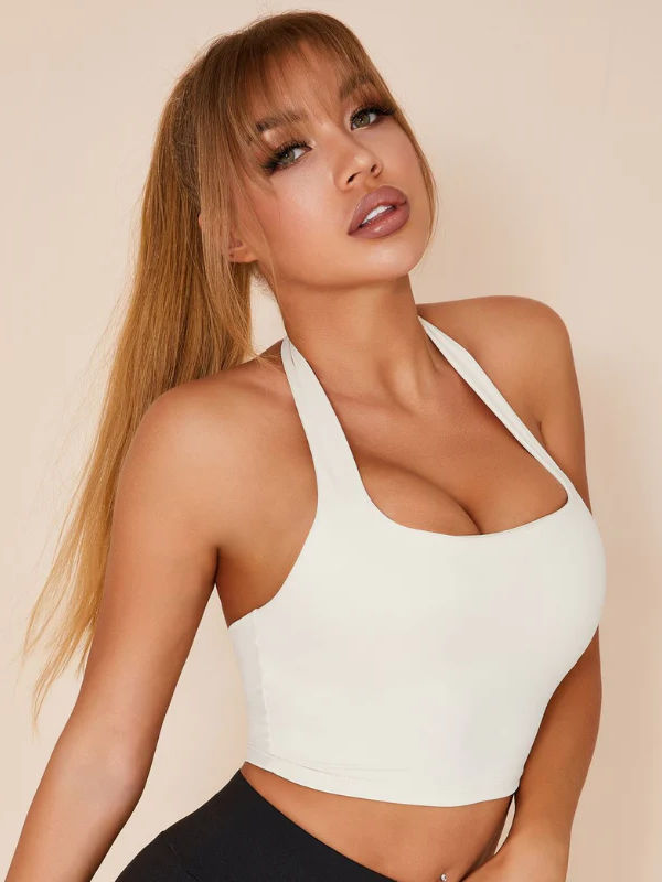Solid Color Halter Bras