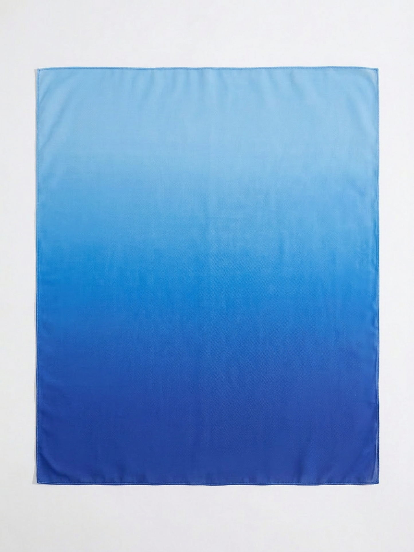 Blue Ombre Sheer Chiffon Long Side Tie High Slit Sarong Beach Skirt