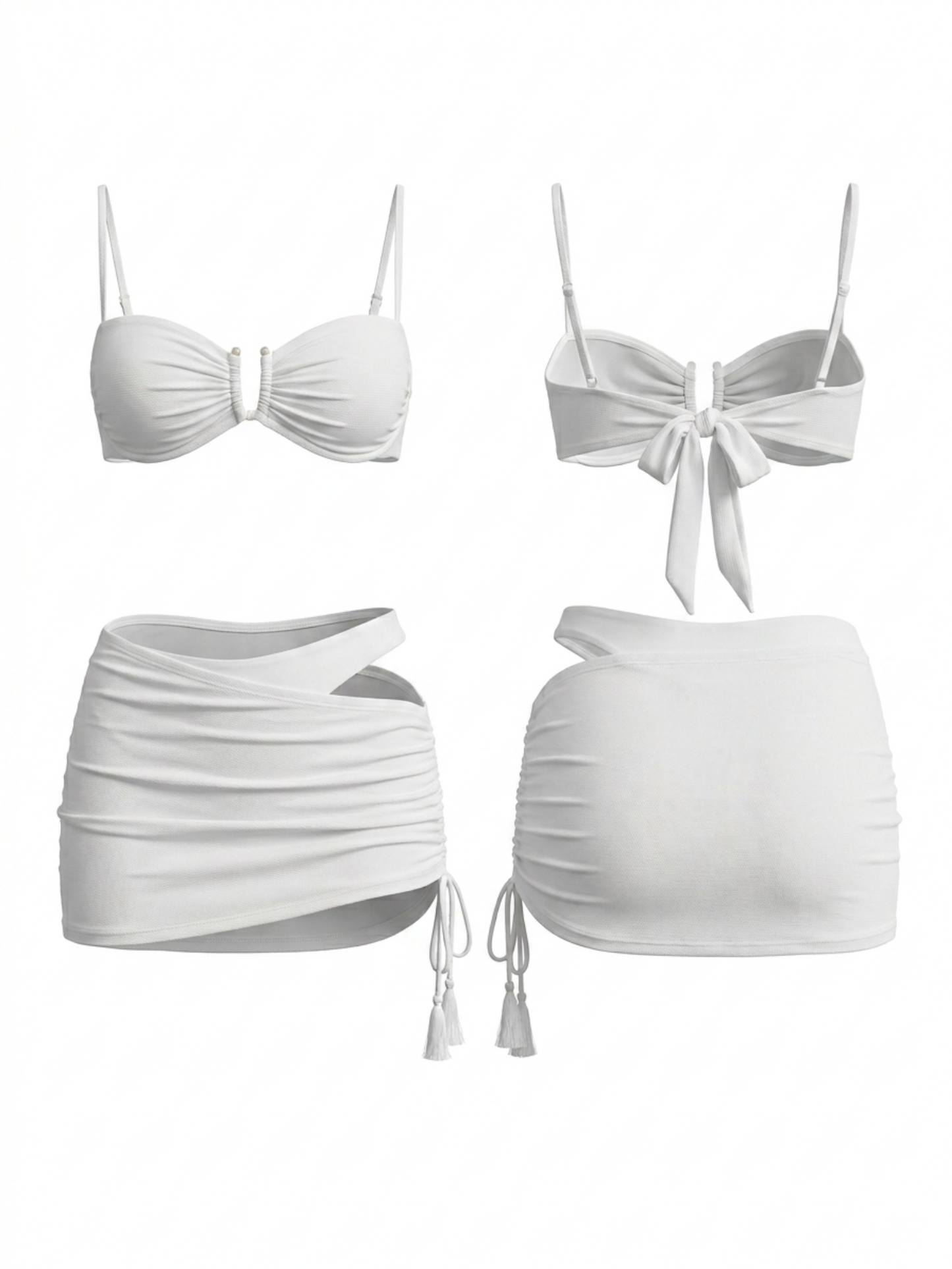 Slim Keyhole Halter 3 Piece Beach Bathing Suit