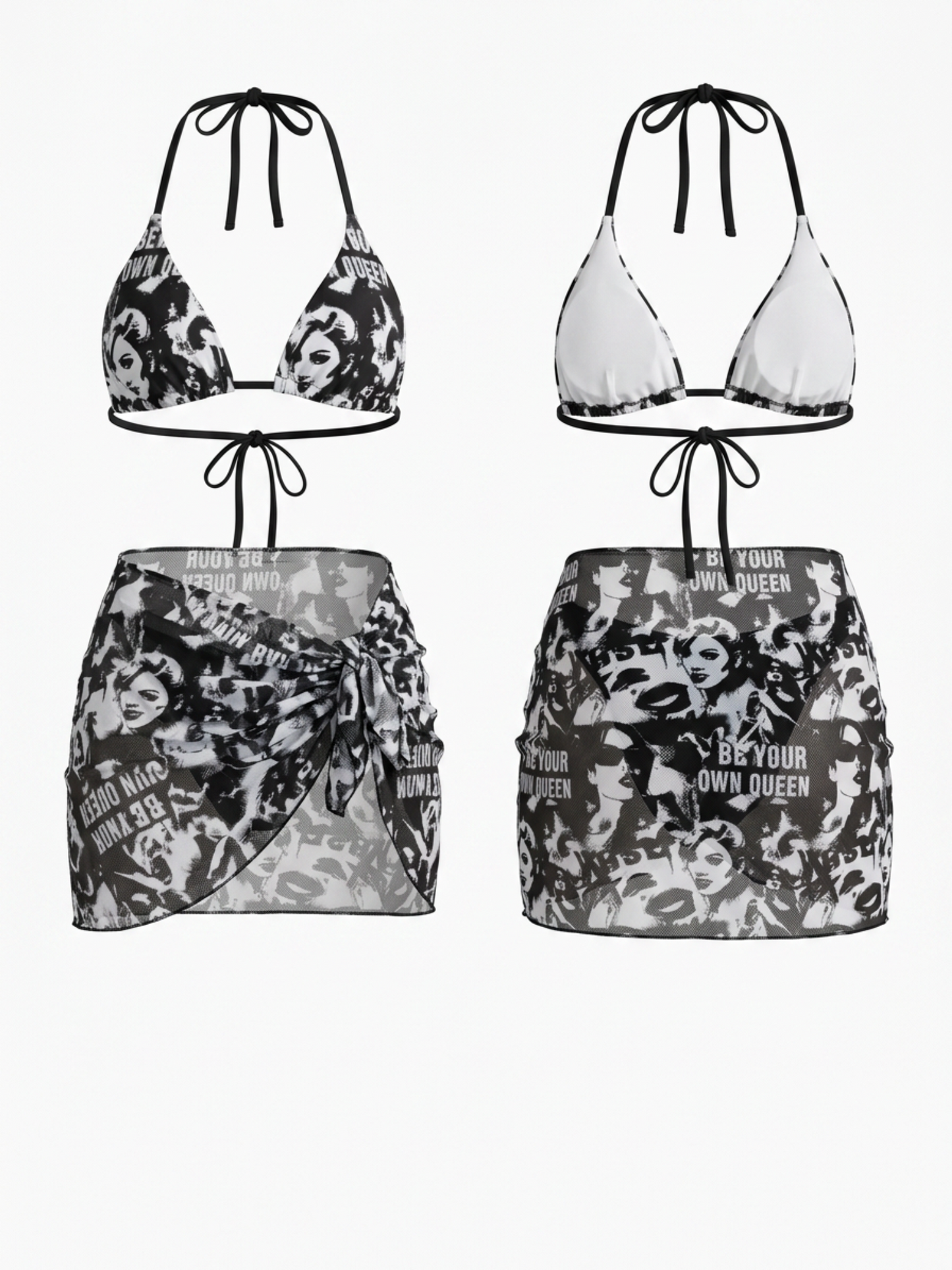 Graffiti Print 3 Piece Bikini