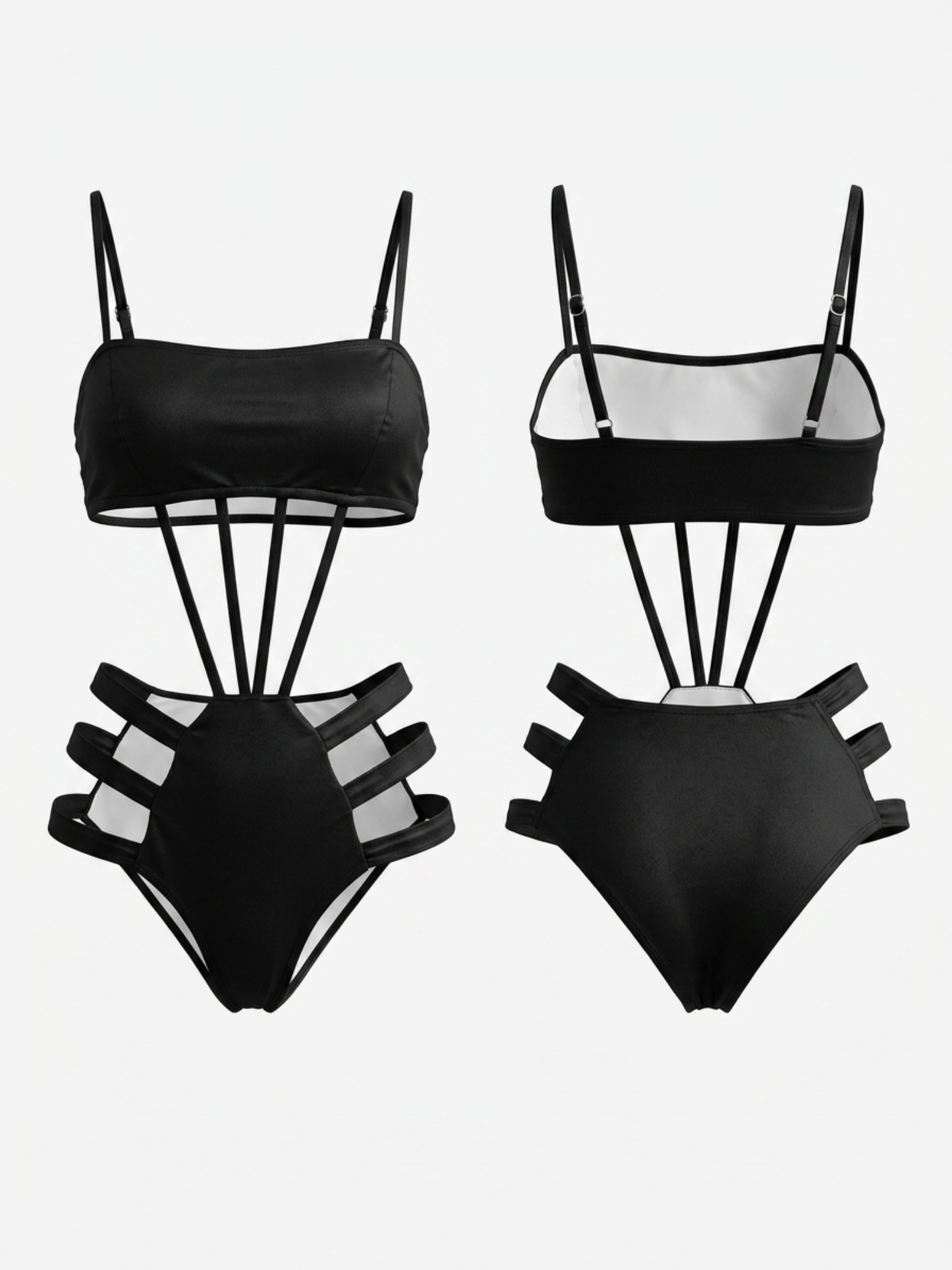 Spaghetti Strap Strappy Cutout One Piece