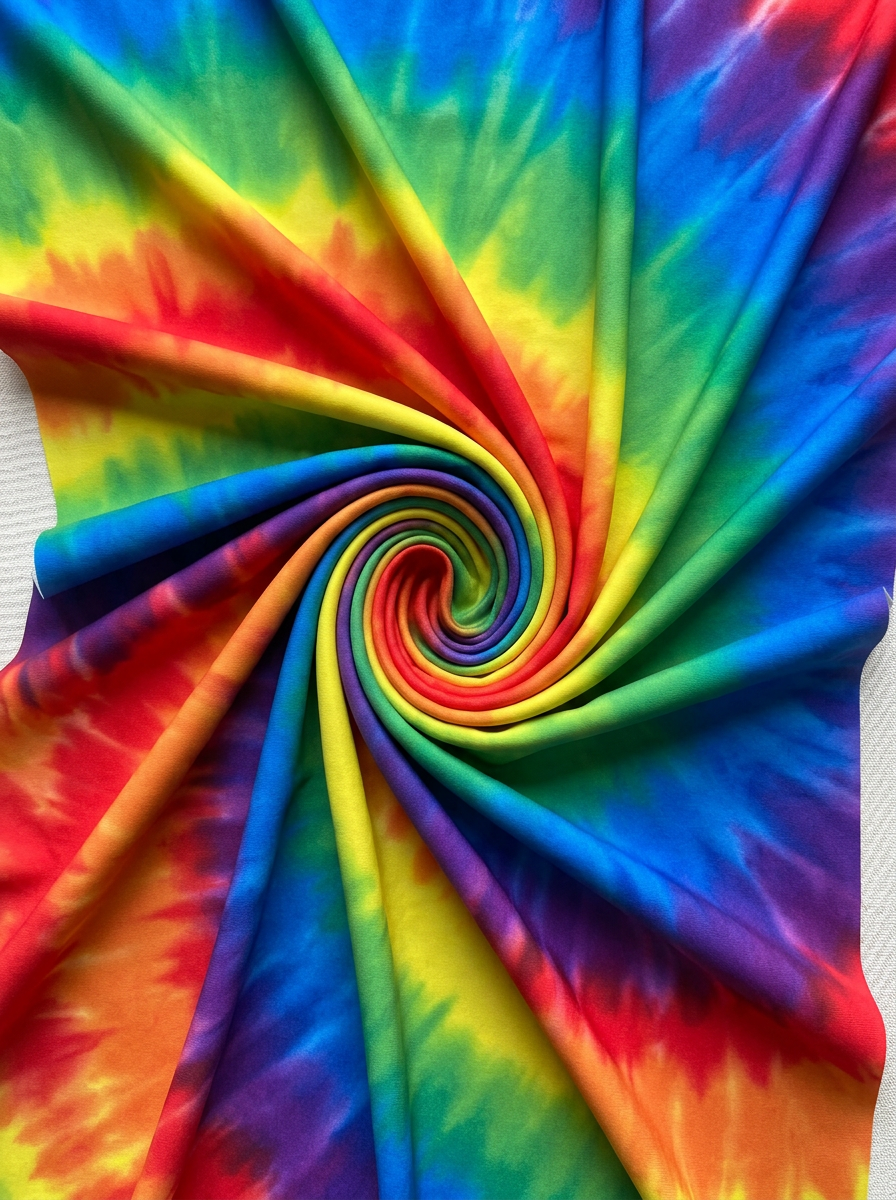 Rainbow Gradient Print Halter Tie-Side Bikini Set