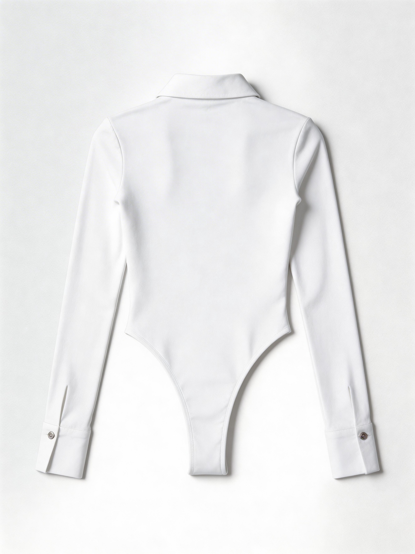 Lapel Button Long Sleeves Bodysuit