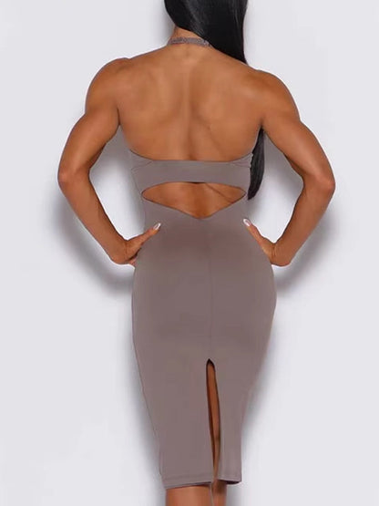 Backless Split Dress