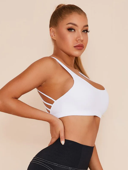 Pure White Beauty Back Sports Bras