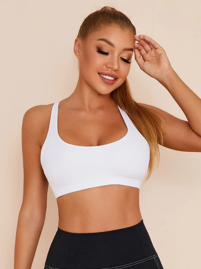 Pure White Beauty Back Sports Bras