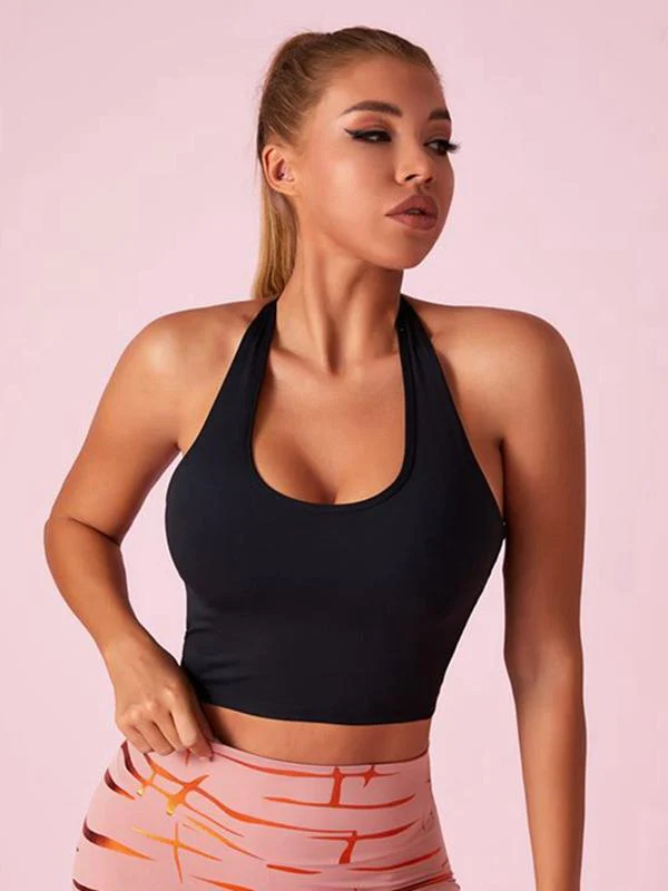 Sports Bras Roman Knot Halter Beautify Back Sports Bras
