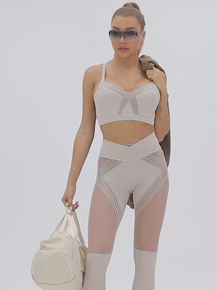 Mesh Cross Back Quick Dry Tracksuit