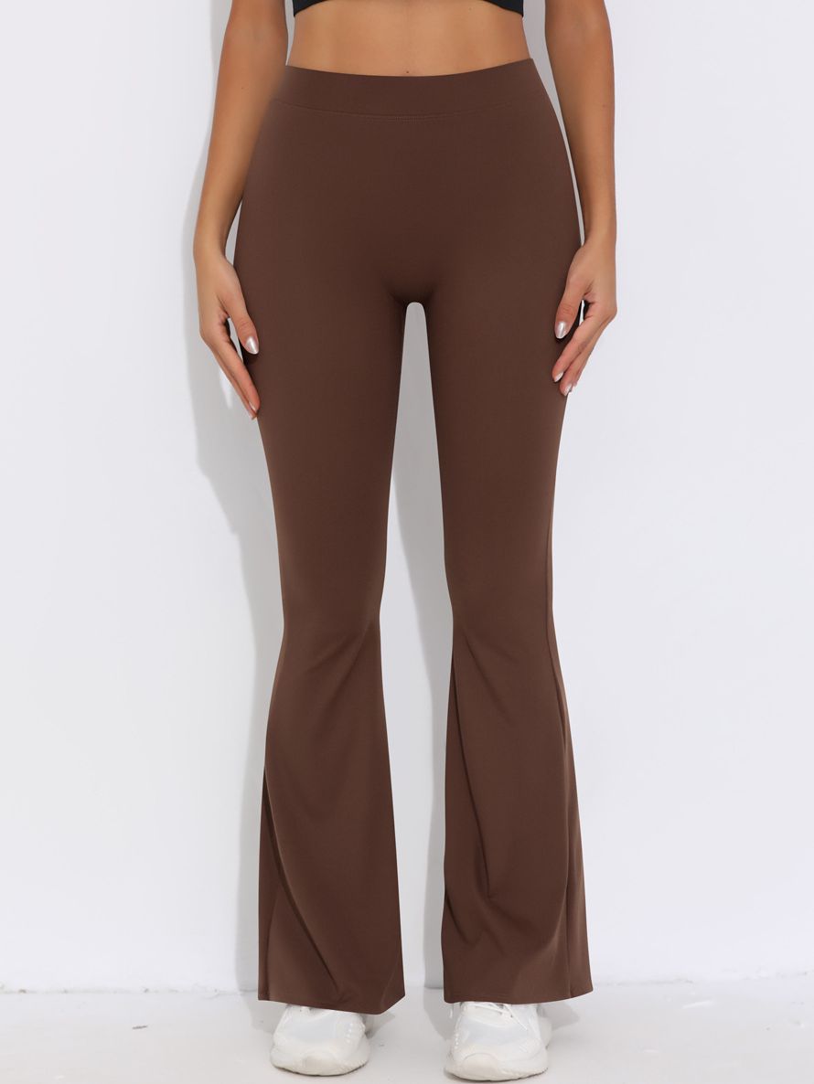ZASUWA Damen V-förmige Taille Scrunch Bum Schnelltrocknende Flare Leggings 