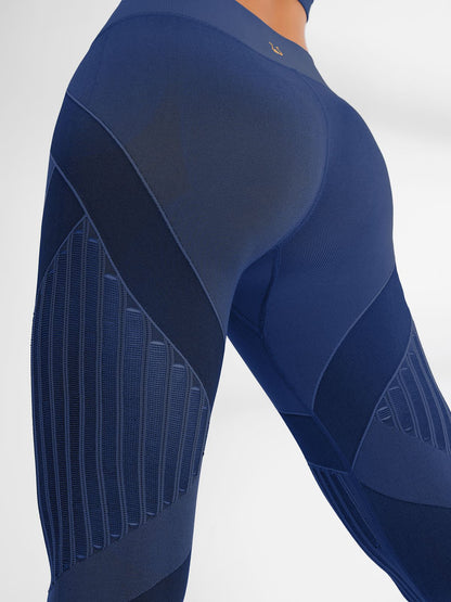 High-waist Fishnet Knitted Seamless Leggings