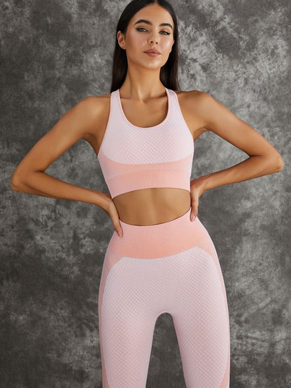 3 Pieces Long Sleeve Zippers Fitness Suit