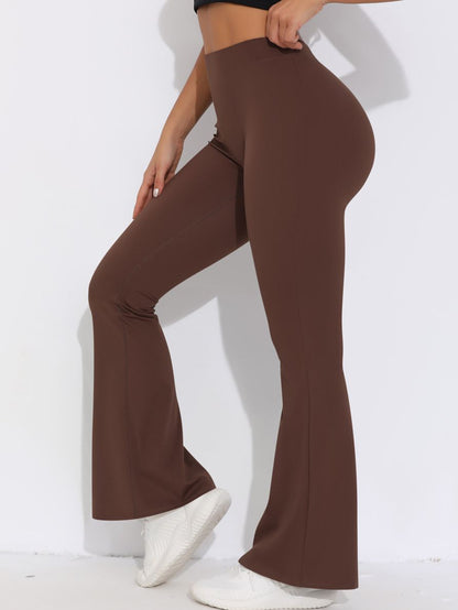 ZASUWA Damen V-förmige Taille Scrunch Bum Schnelltrocknende Flare Leggings 