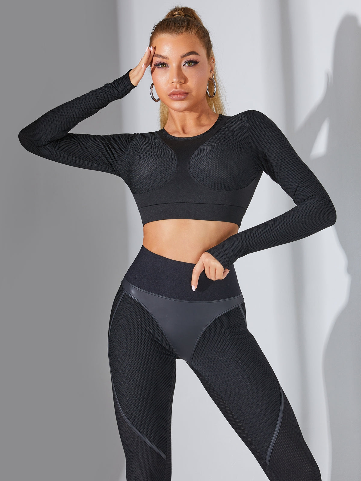 ❤Fly Eye Contrast Color High-rise Hip-lift Leggings