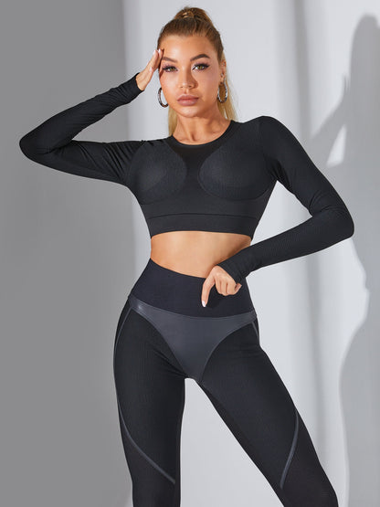 ❤Fly Eye Contrast Color High-rise Hip-lift Leggings