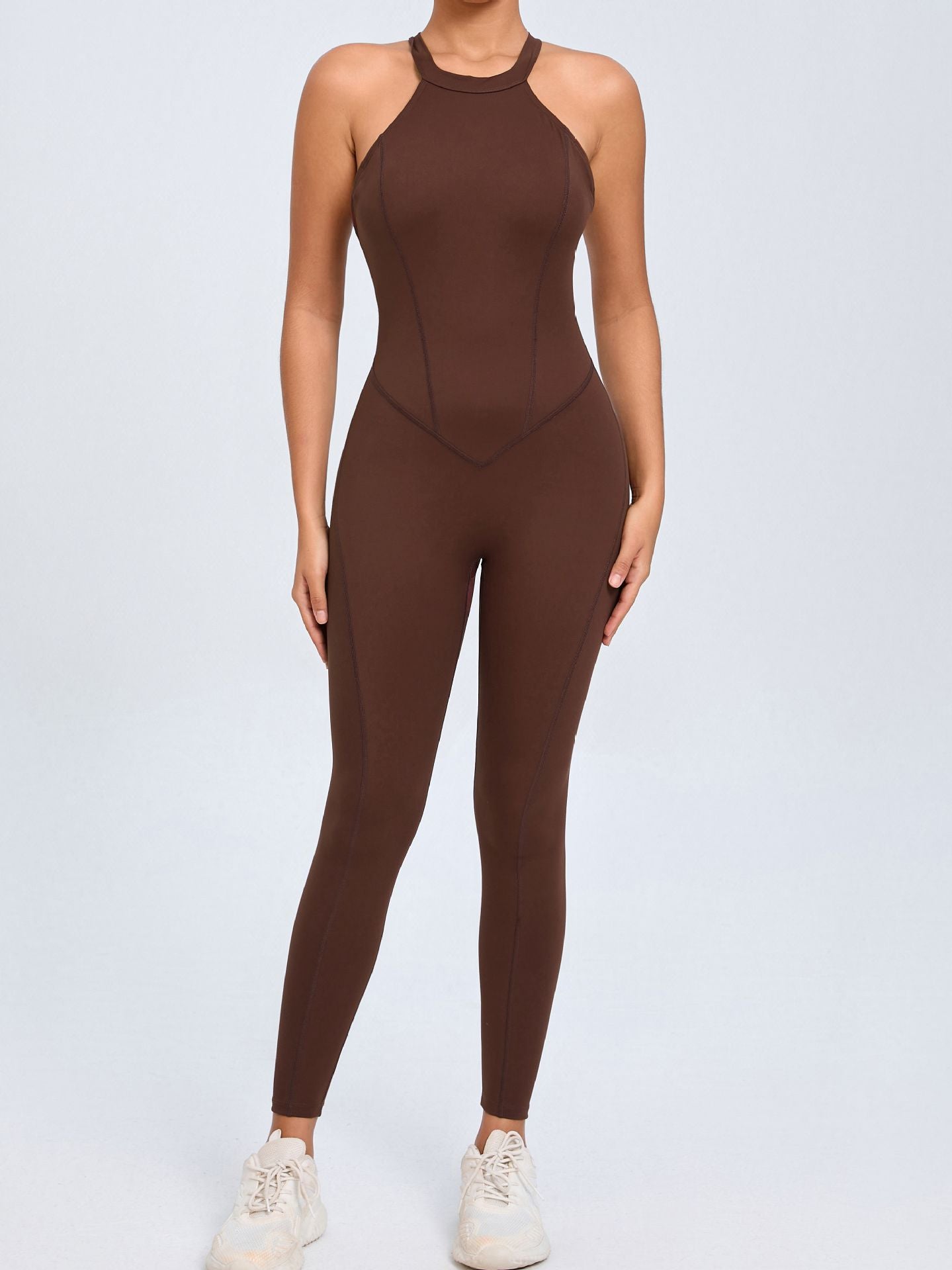 Sexy Backless Hollow Out V-shaped Waist Scrunch Bum Jumpsuit