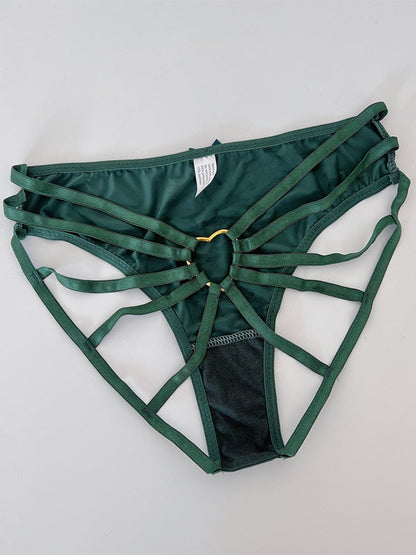 Heart Shape Cross Hollow Out Panties