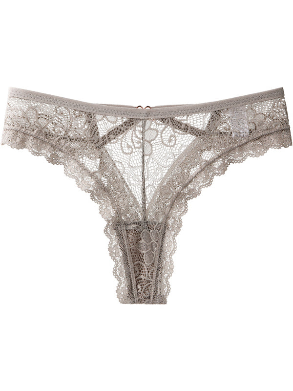 ZASUWA Damen Sexy Spitze Herzform Aushöhlen T-Back Höschen