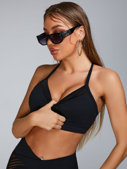 Mesh Cross Back Sports Bras