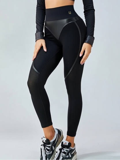 ❤Fly Eye Contrast Color High-rise Hip-lift Leggings