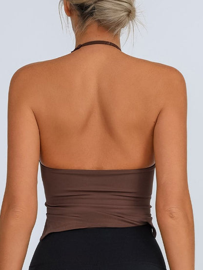 Adjustable Strap Halter Backless Quick Dry Sports Bras