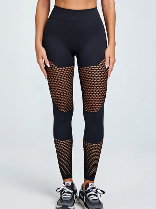 Net Splicing Scrunch Bum Seamless Leggings