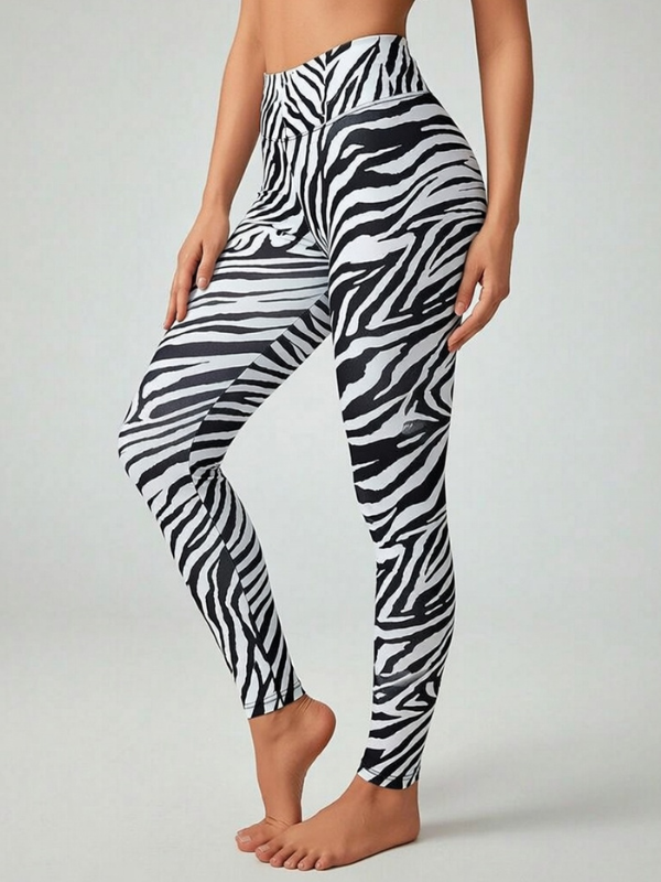 Zebra Pattern Scrunch Bum Leggings