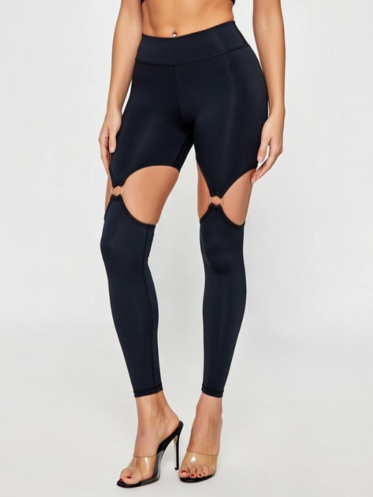 Unique Cutout High-rise Leggings