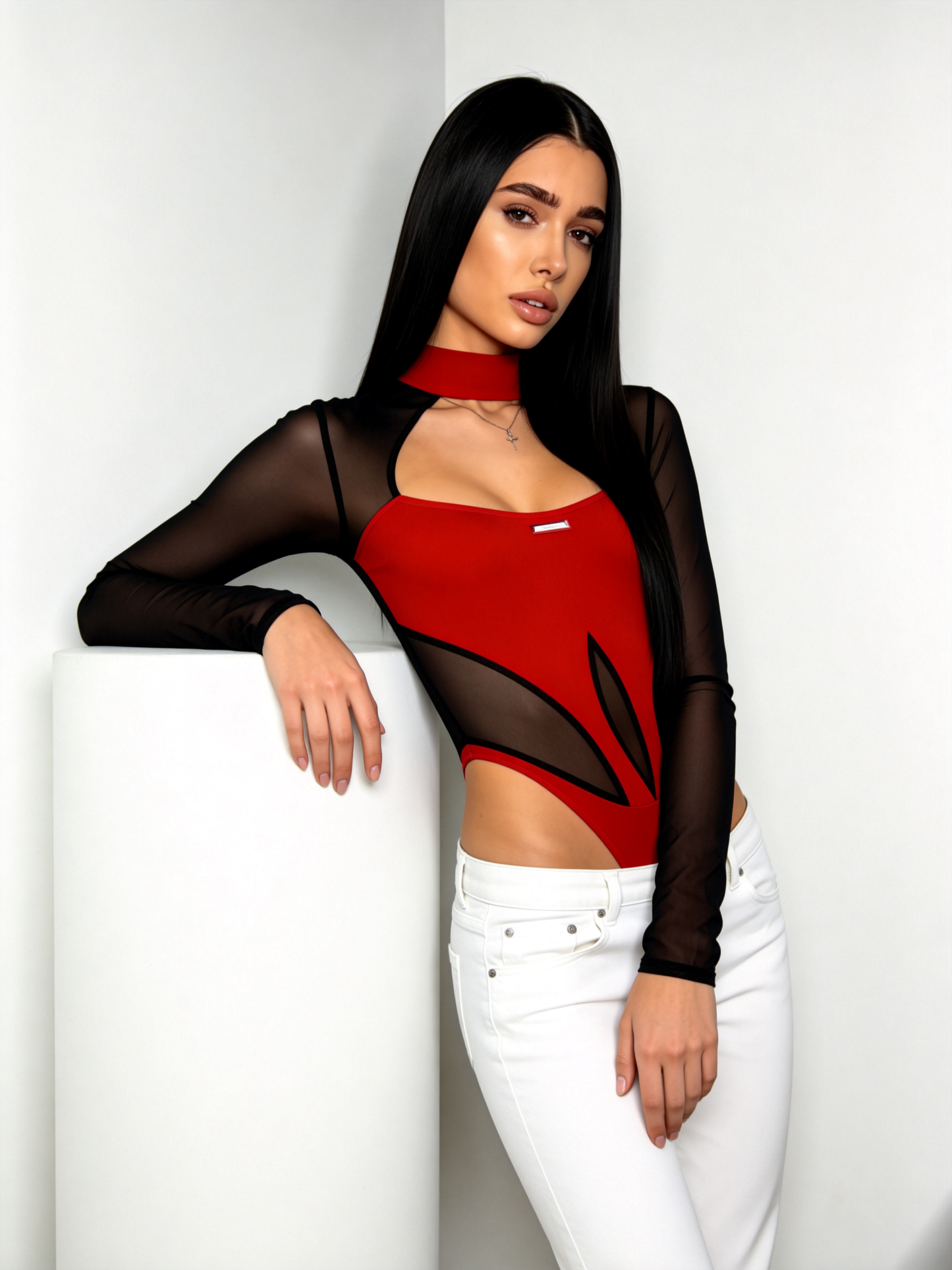 Sexy Sheer Mesh Elastic Tight Bodysuit