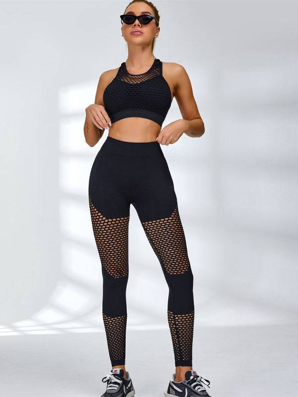 Net Splicing Scrunch Bum Seamless Leggings