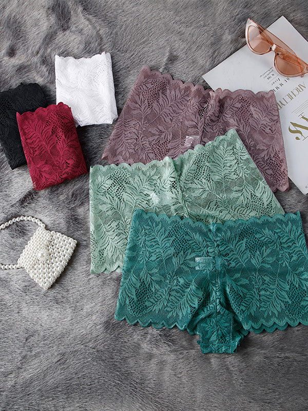 Sexy Solid Color Lace Panties