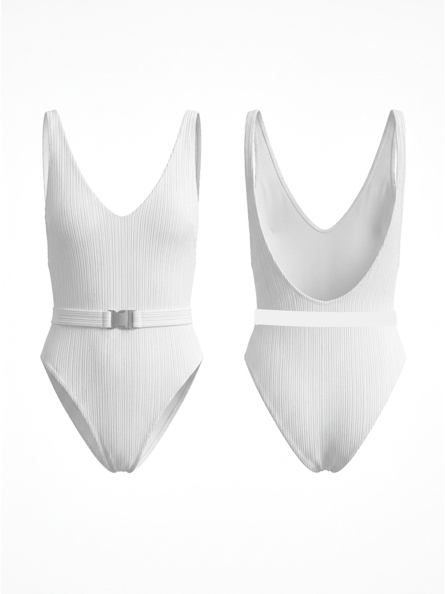 Solid Color One Piece Swimsuit
