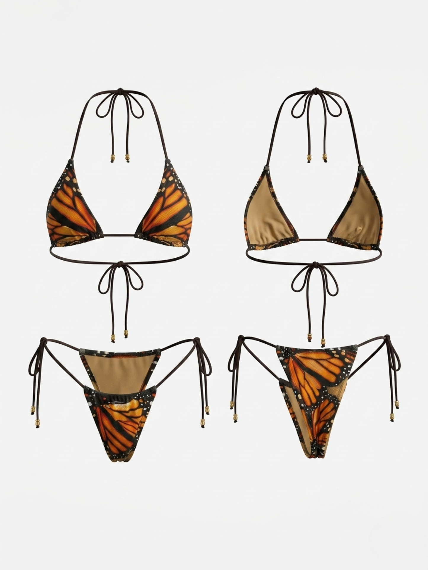 Sexy Butterfly Print Bikini Set