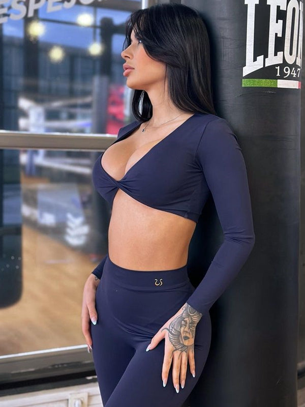 Twist Cross Back Deep V Back Tracksuits