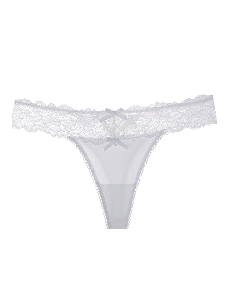 Mesh Solid Color Lace Underwears