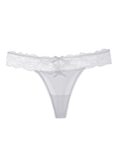 Mesh Solid Color Lace Underwears