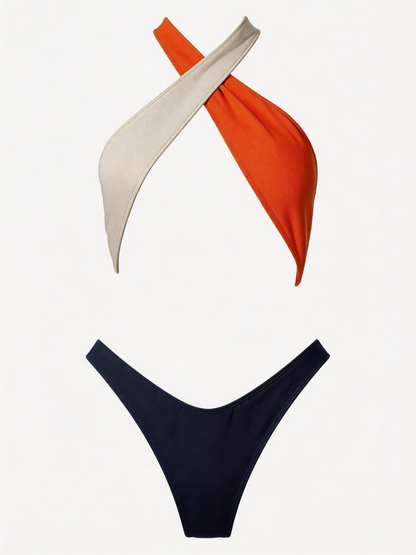 Sexy Cross Backless One Piece