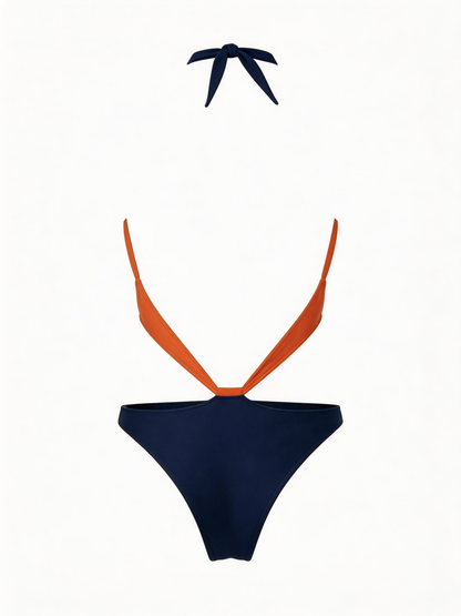 Sexy Cross Backless One Piece