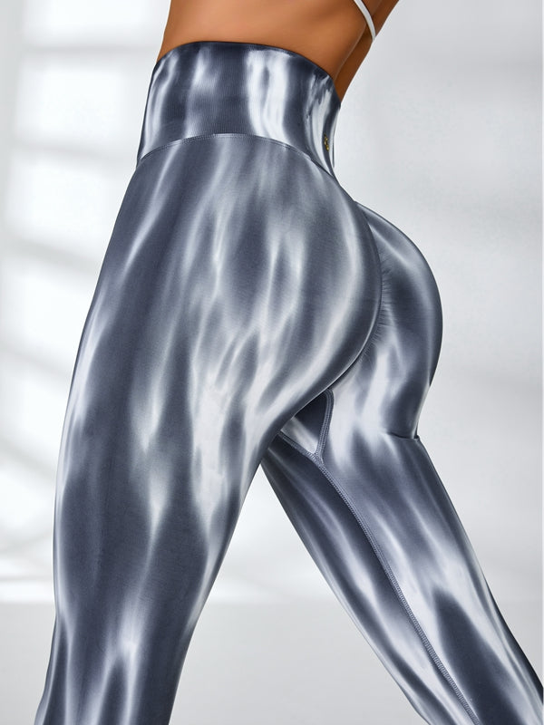 Unique Colorful Hot Tie-dye Scrunch Bum Backless Tracksuit