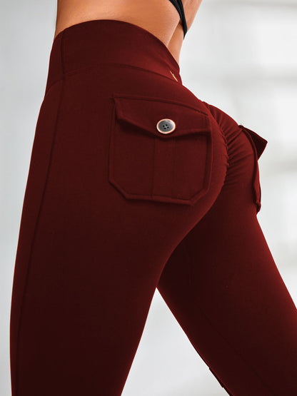 ZASUWA Damen-Leggings mit Taschen und Scrunch-Po