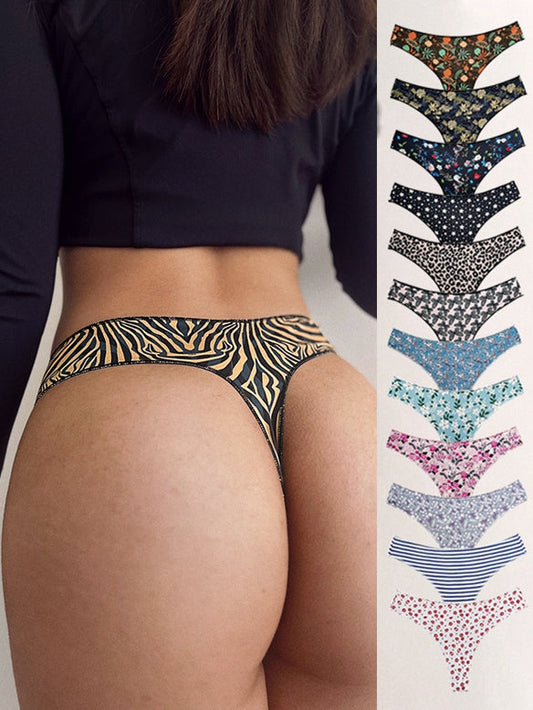 Unique Print T-back Panties