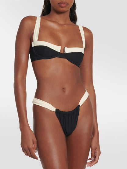 Sexy Contrast Color Bikini Set