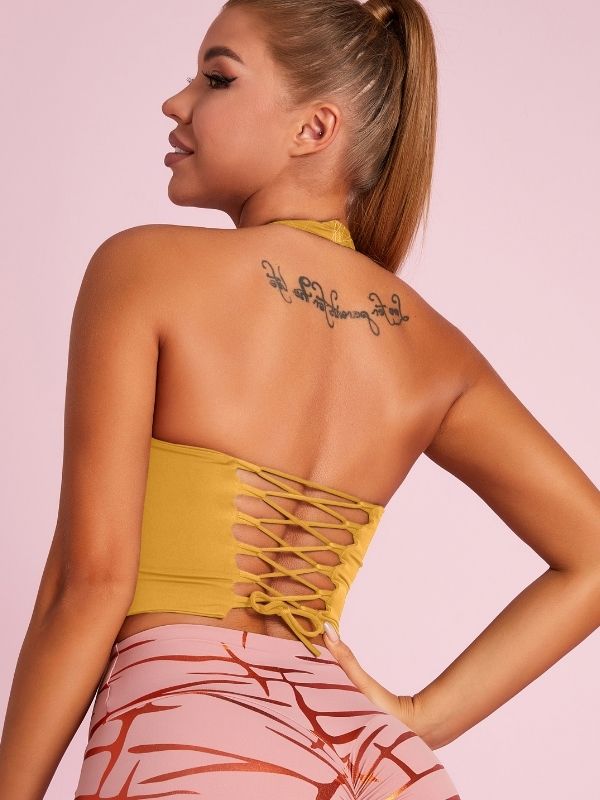 Sports Bras Roman Knot Halter Beautify Back Sports Bras