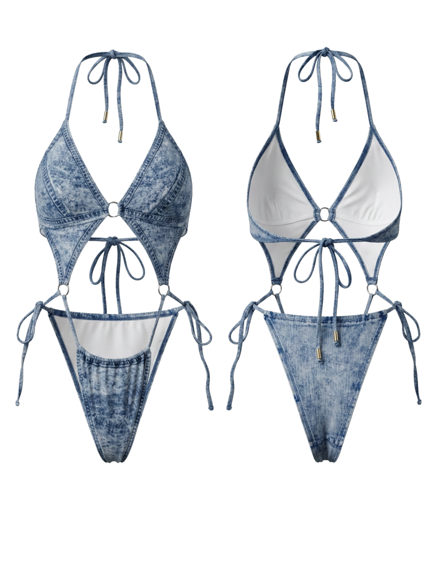 Female Cowboy Hollow Out Cross Back One-Piece