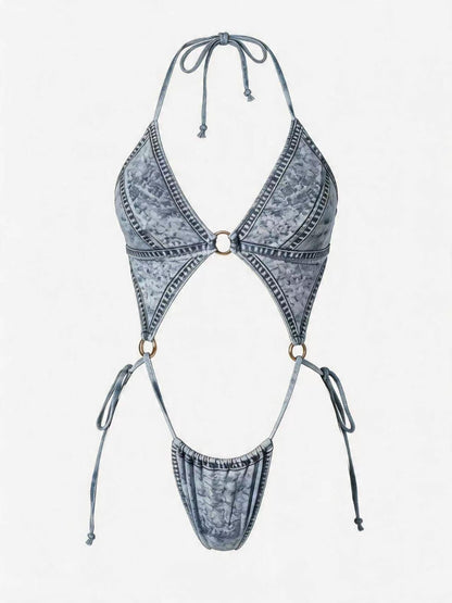 Female Cowboy Hollow Out Cross Back One-Piece
