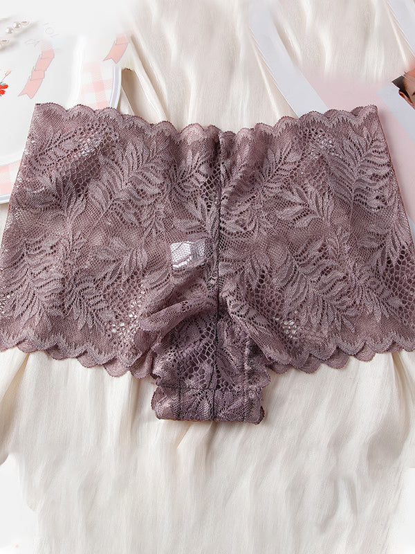 Sexy Solid Color Lace Panties