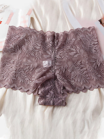 Sexy Solid Color Lace Panties