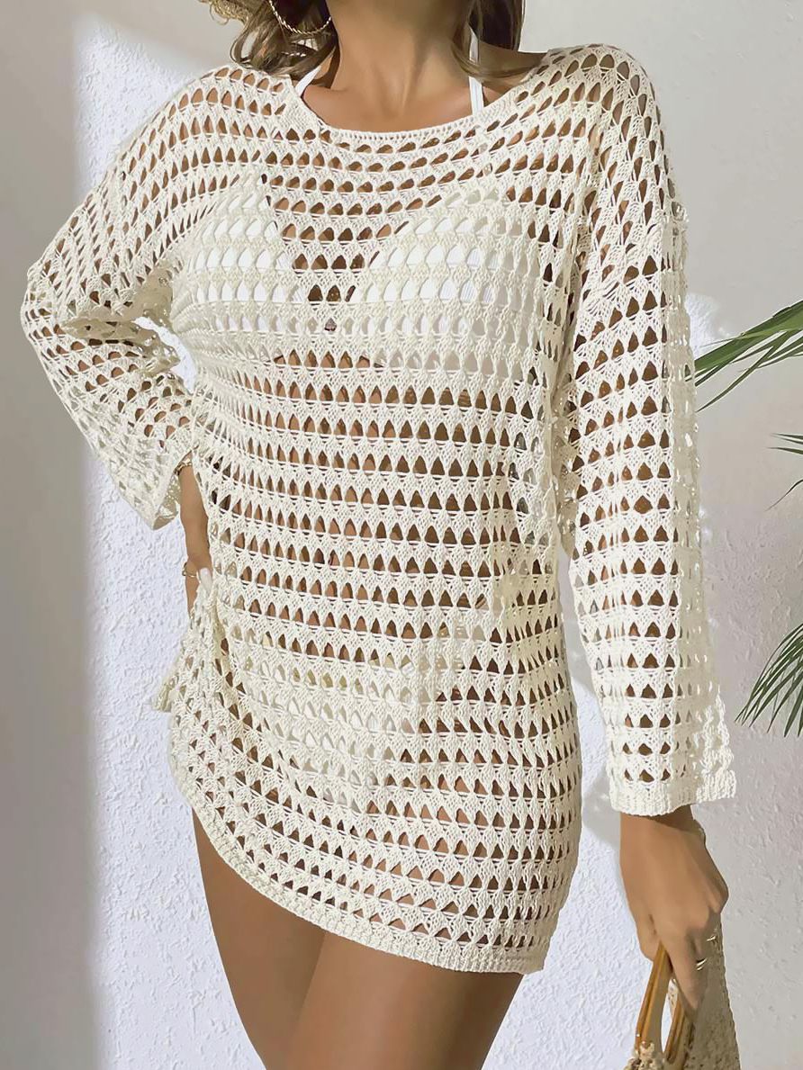 Sexy Sheer Fishnet Swimwear Cover Dress