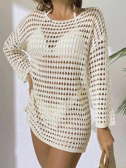 Sexy Sheer Fishnet Swimwear Cover Dress