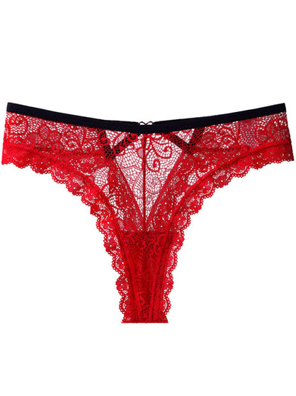 ZASUWA Damen Sexy Spitze Herzform Aushöhlen T-Back Höschen